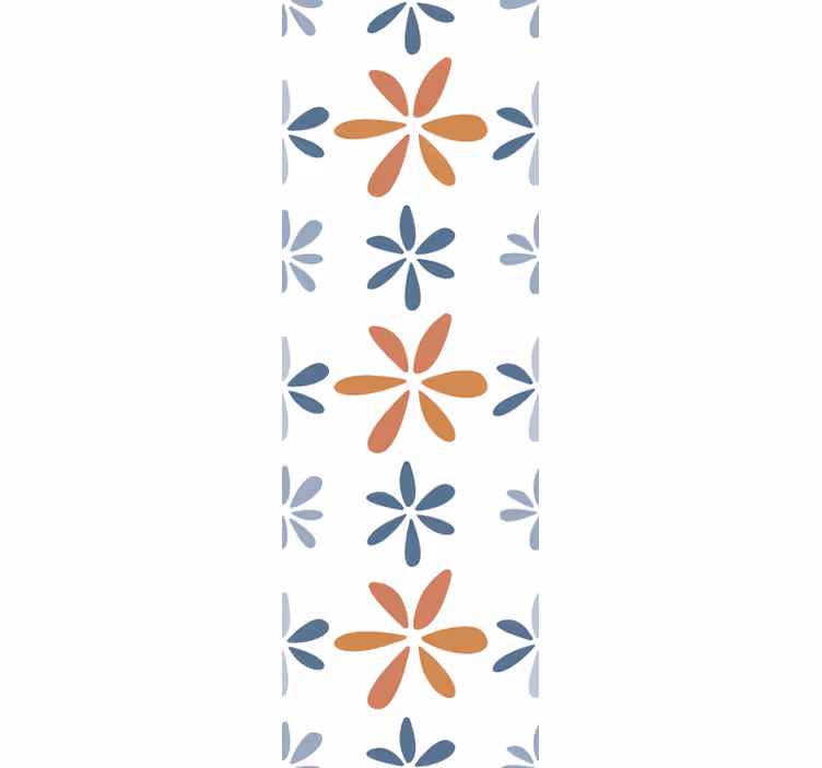 Dining room roller blinds with floral geometric design - TenStickers