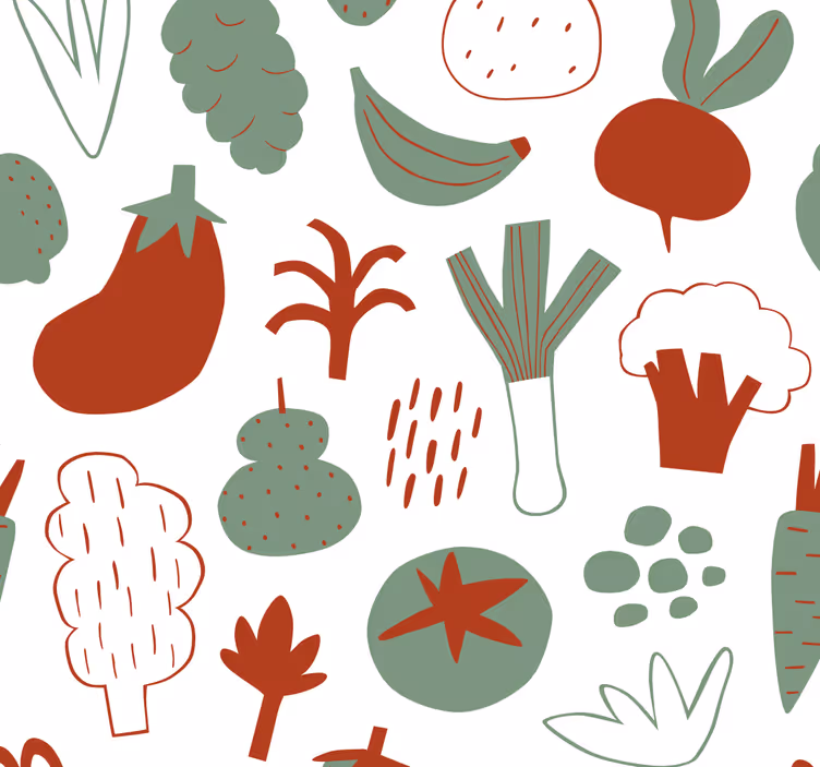 Colorful vegetables roller blind for kitchen window - TenStickers