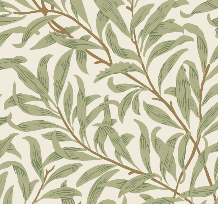 Botanical green plants roller blind for kitchen window - TenStickers