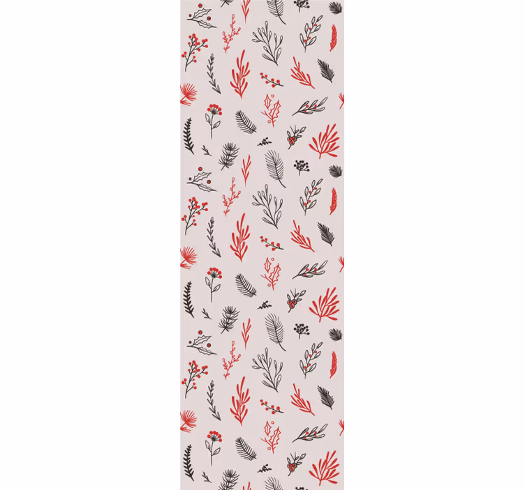 Pink botanical features roller blind for kitchen window - TenStickers
