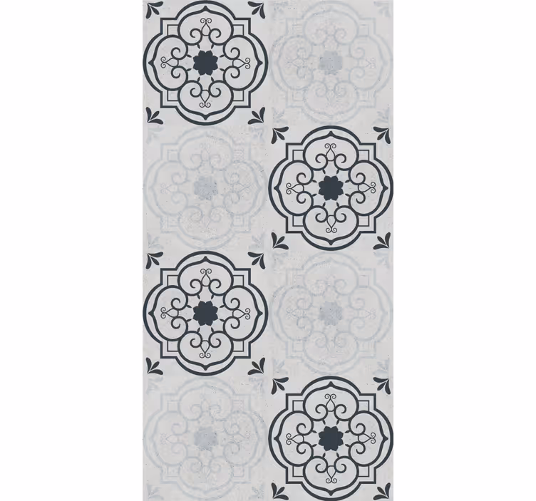 Elegant grey tiles roller blind for kitchen window - TenStickers