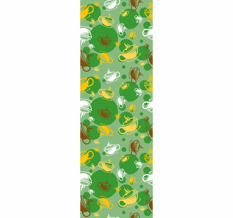 Roller blind for kitchen window coffee cup collection - TenStickers