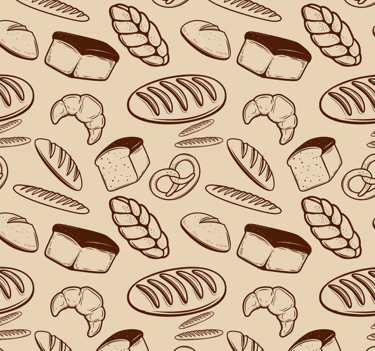 Roller blind for kitchen window with bakery design - TenStickers