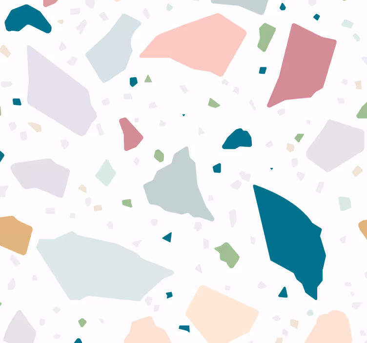 Colorful geometric terrazzo roller blind for kitchen window - TenStickers