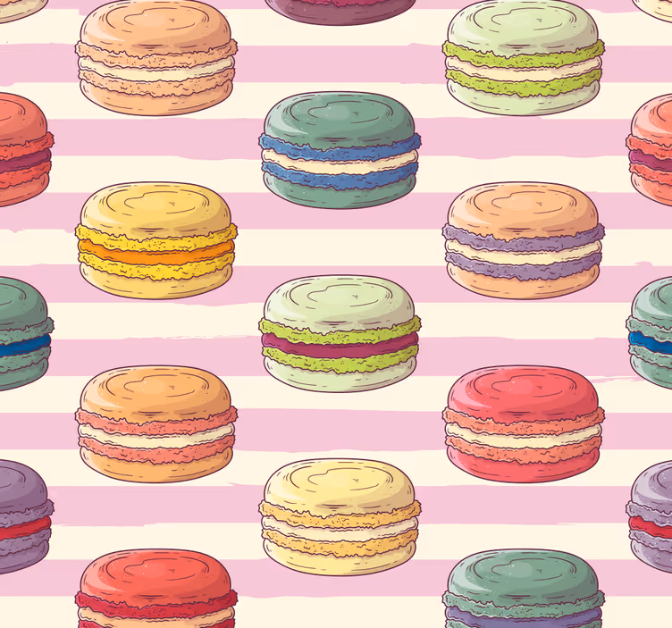 Roller blind for kitchen window in colorful macarons - TenStickers