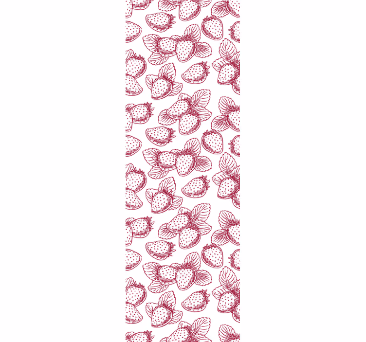 Strawberry sketches roller blind for kitchen window - TenStickers