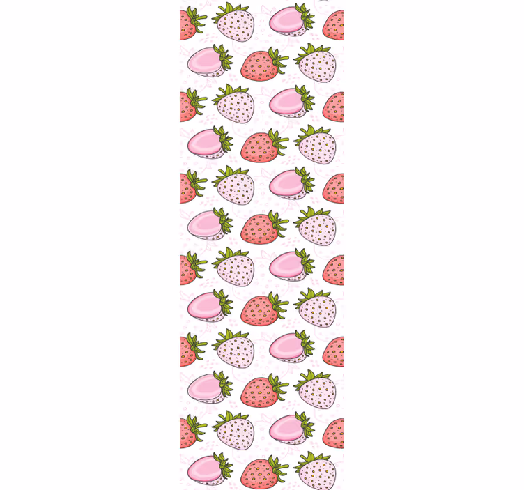 Roller blind for kitchen window strawberry patterns - TenStickers