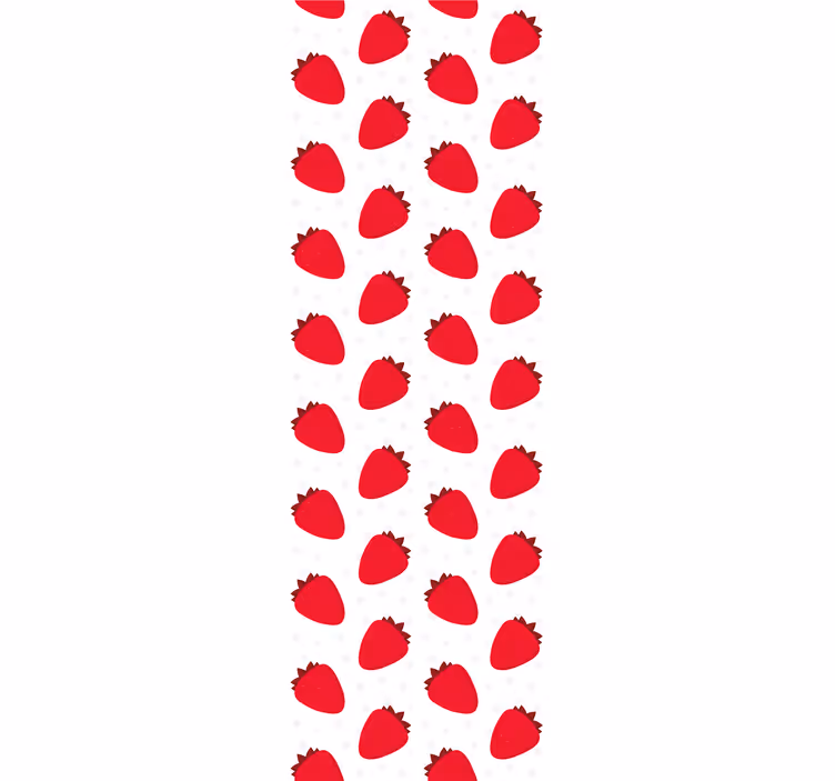 Roller blind for kitchen window red berries design - TenStickers