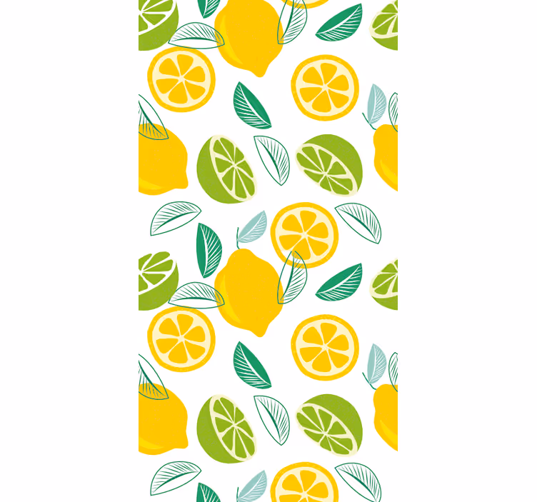 Roller blind for kitchen window citrus pattern - TenStickers