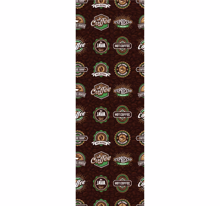 Roller blind for kitchen window coffee emblem design - TenStickers