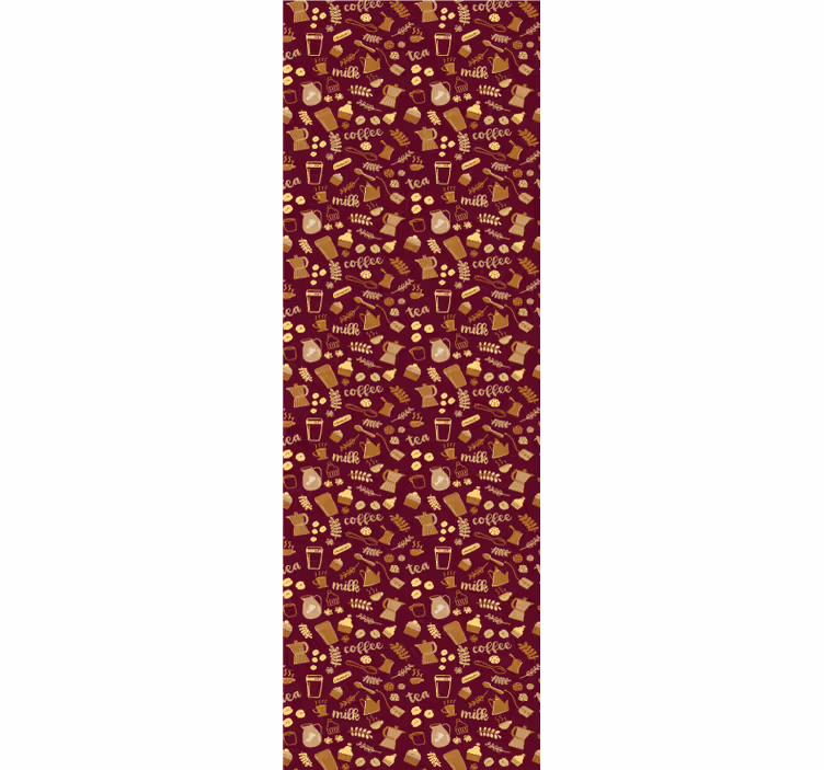Roller blind for kitchen window with beverage design - TenStickers