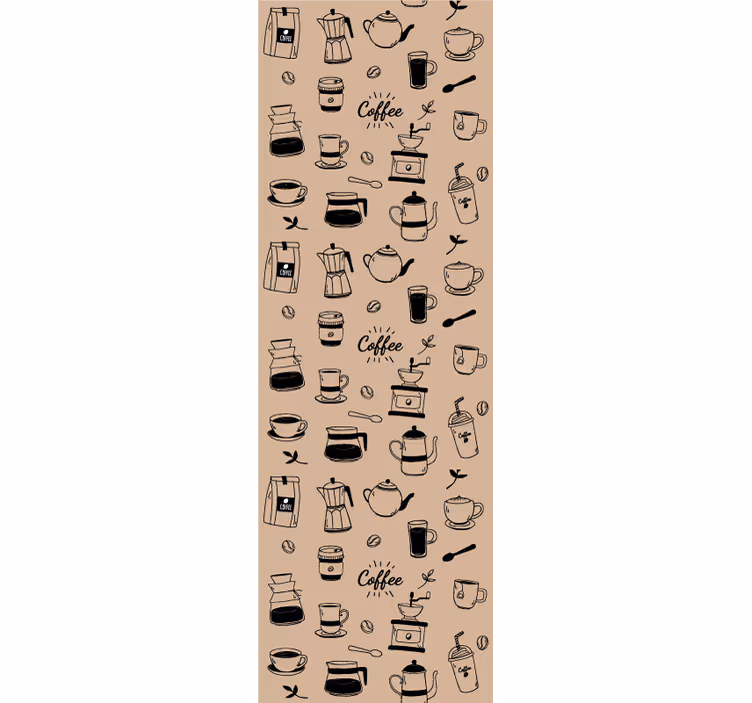 Roller blind for kitchen window coffee design - TenStickers