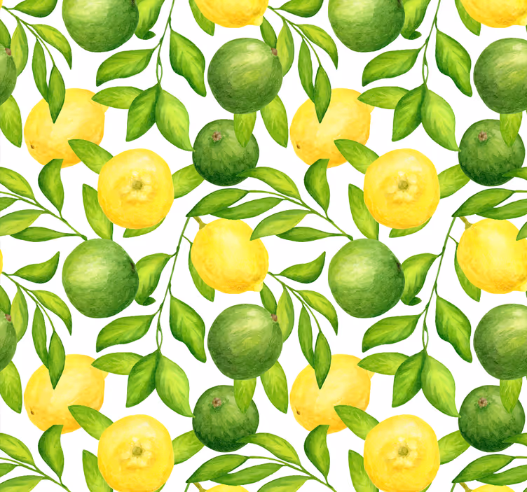 Citrus fruit pattern roller blind for kitchen window - TenStickers