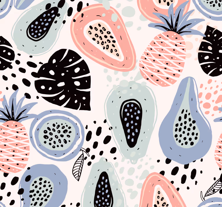 Roller blind for kitchen window botanical design - TenStickers