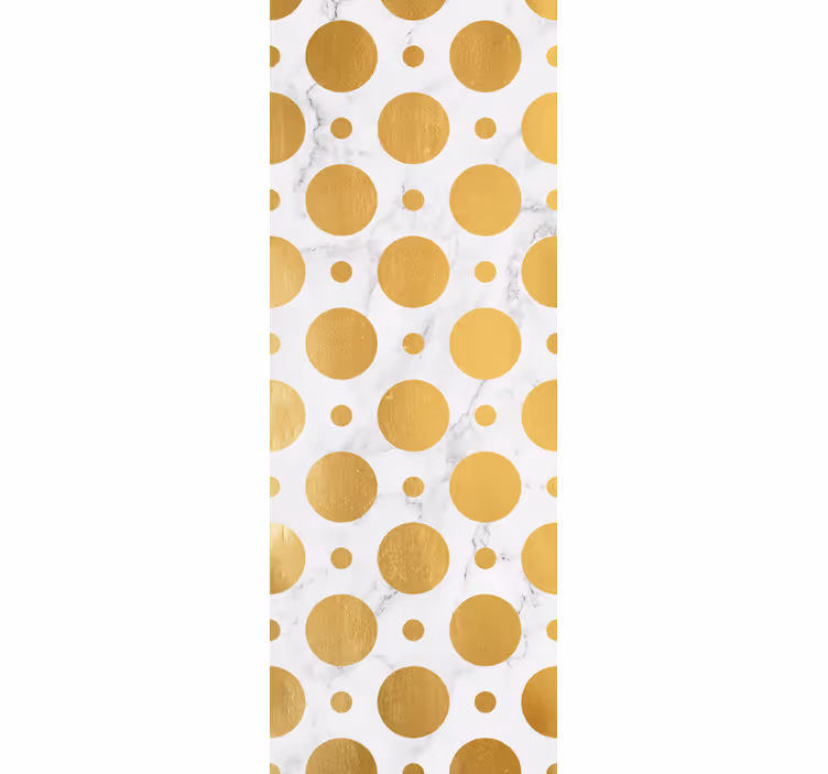 Gold marble dots roller blind for kitchen window - TenStickers
