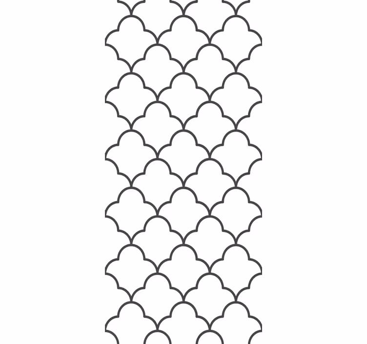 Roller blind for kitchen window in geometric moroccan design - TenStickers