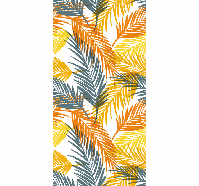 Roller blind for kitchen window palm leaves pattern - TenStickers