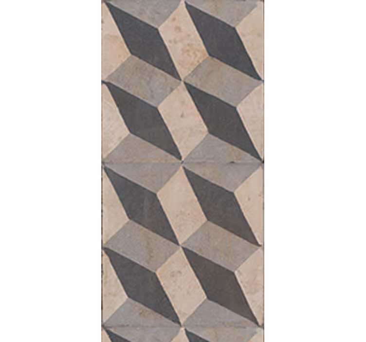 Roller blind for kitchen window dark grey modern tiles - TenStickers