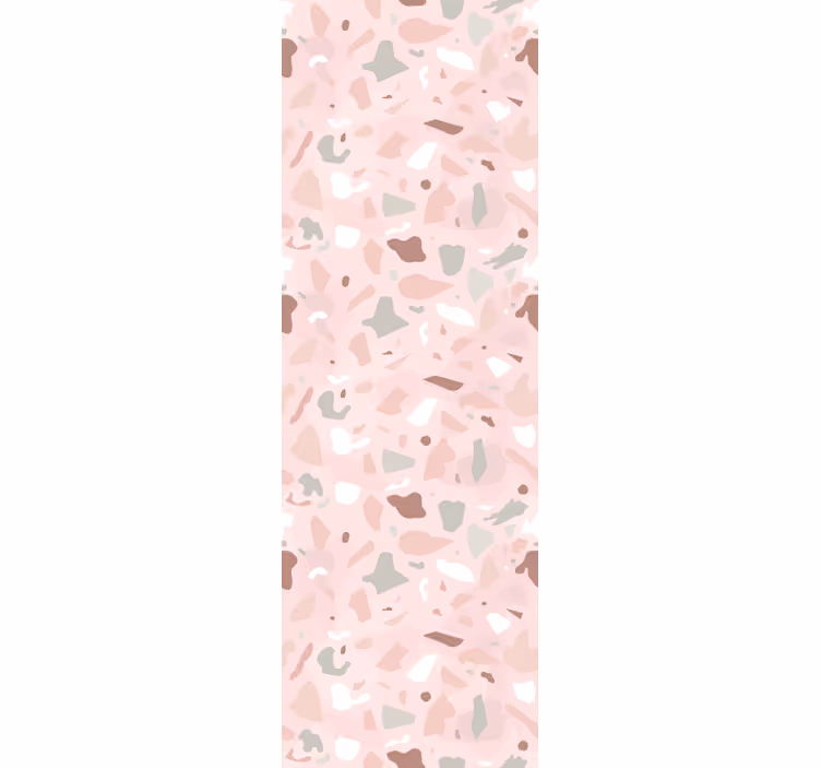 Roller blind for kitchen window in pink terrazzo pattern - TenStickers