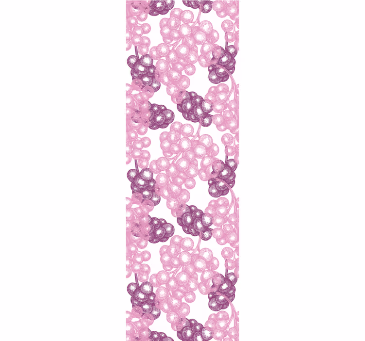 Pink and purple grapes roller blind for kitchen window - TenStickers