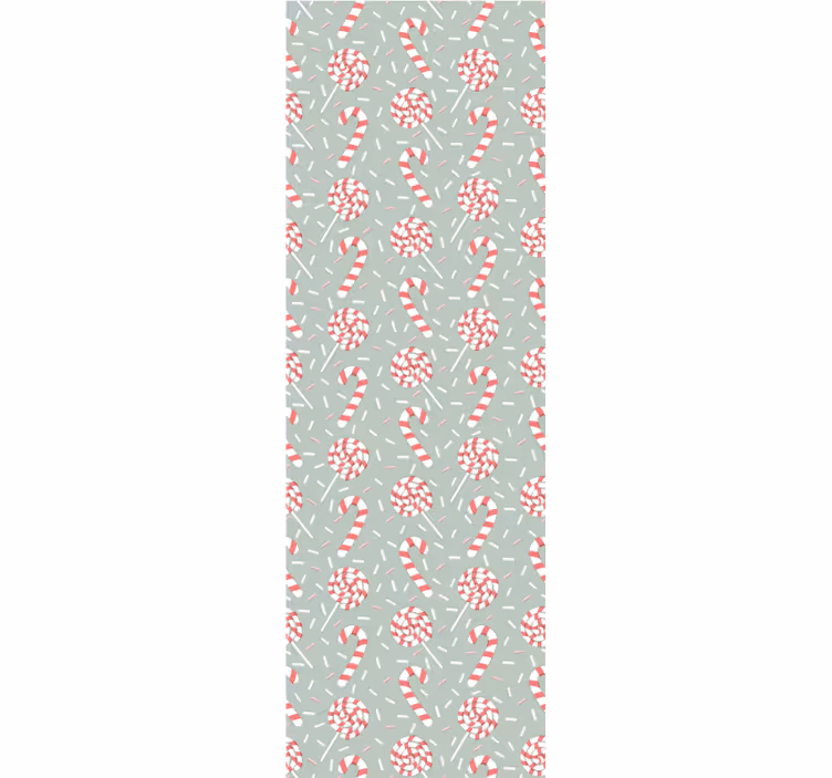 Red christmas candy roller blind for kitchen window - TenStickers