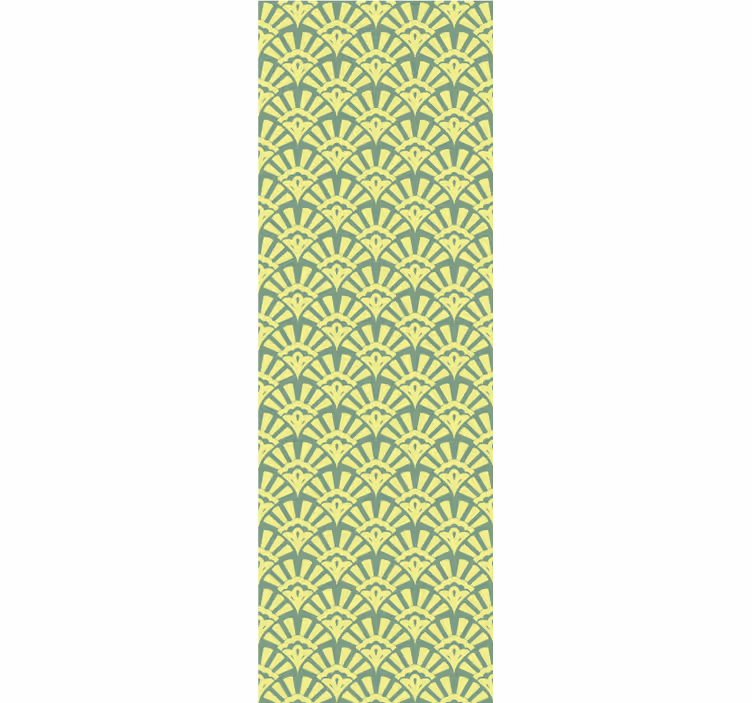 Lemon color 70s pattern roller blind for kitchen window - TenStickers