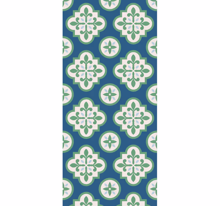 Roller blind for kitchen window green clover tile - TenStickers
