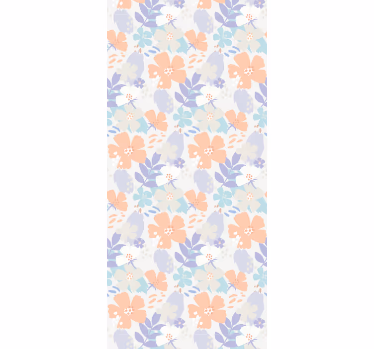 Roller blind for kitchen window nordic floral design - TenStickers