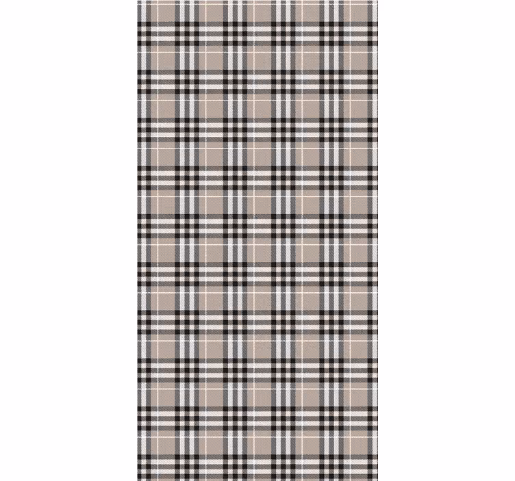Roller blind for kitchen window in grey tartan pattern - TenStickers