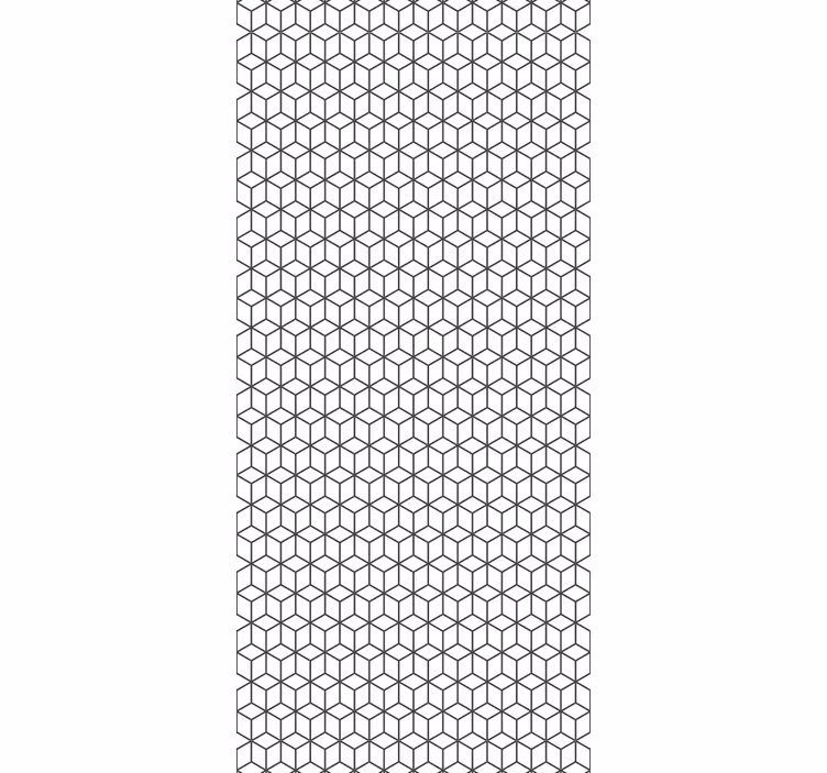 Roller blind for kitchen window with nordic border cubes - TenStickers