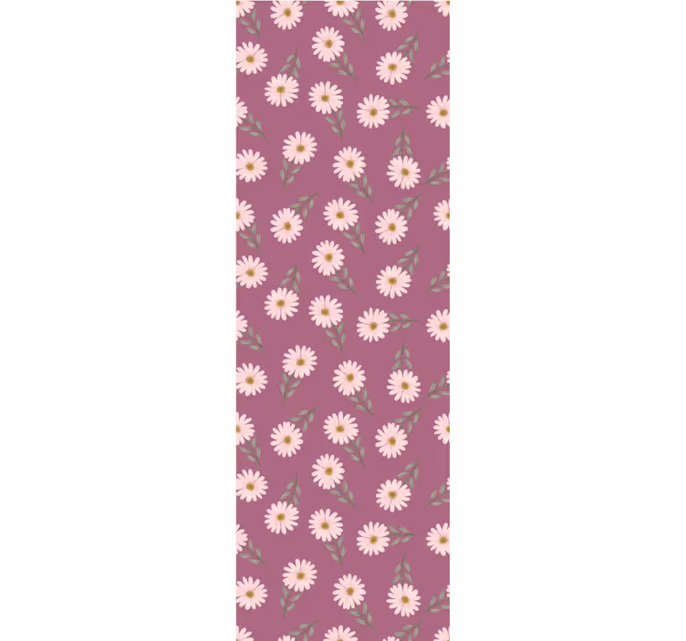 Roller blind for kitchen window with little pink daisies - TenStickers