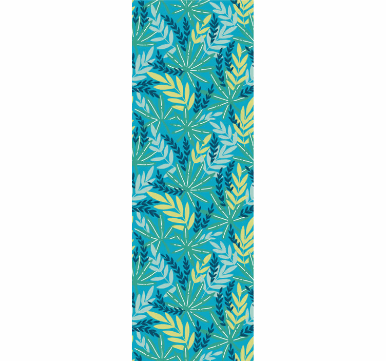 Roller blind for kitchen window in blue tropical pattern - TenStickers