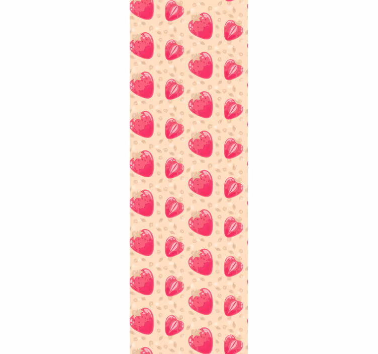 Roller blind for kitchen window with strawberry pattern - TenStickers
