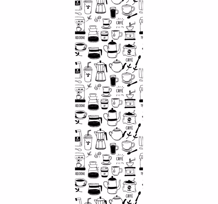 Coffee time roller blind for kitchen window - TenStickers