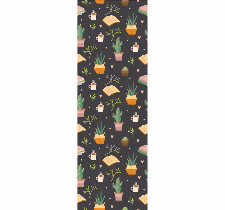 Coffee and books roller blind for kitchen window - TenStickers