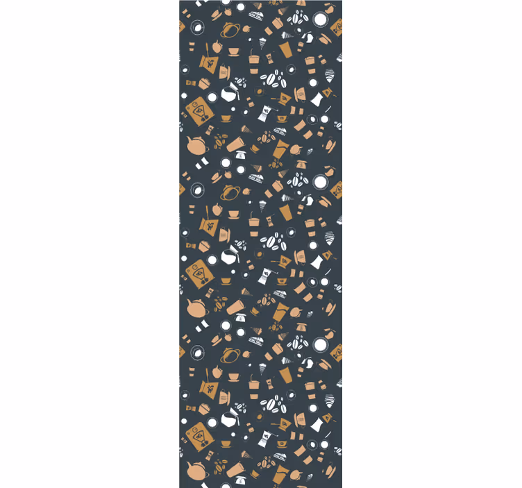 Roller blind for kitchen window coffee pattern - TenStickers