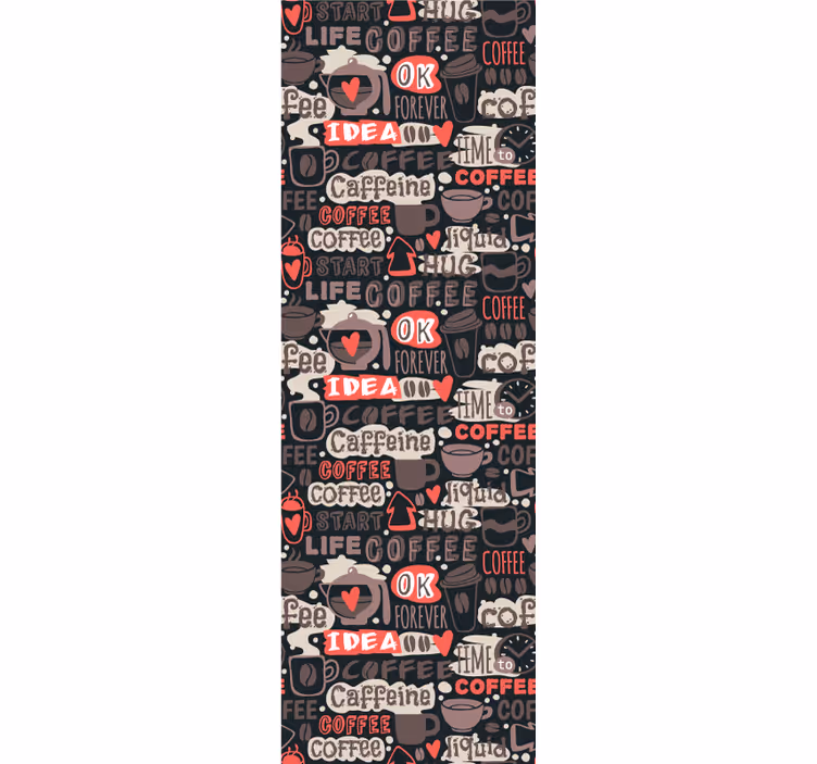 Roller blind for kitchen window with coffee print - TenStickers
