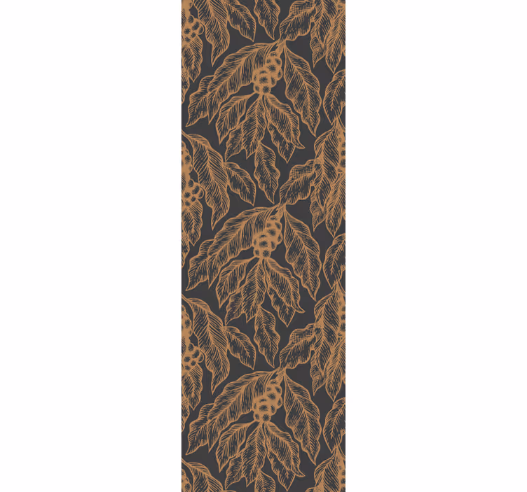 Roller blind for kitchen window with coffee branch pattern - TenStickers