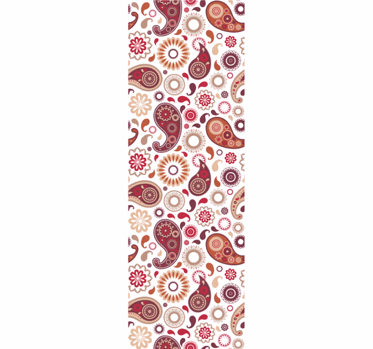 Roller blind for kitchen window in white paisley design - TenStickers
