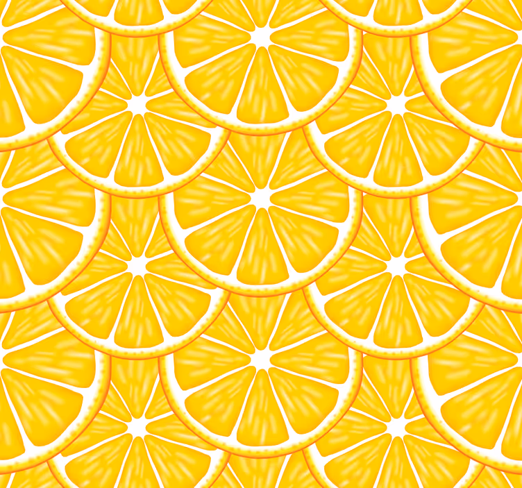 Roller blind for kitchen window orange pattern - TenStickers