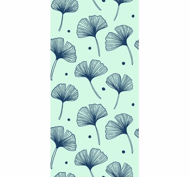 Roller blind for kitchen window floral blue color - TenStickers