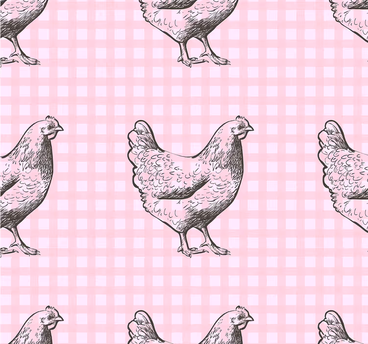 Hen patterned decor roller blind for kitchen window - TenStickers