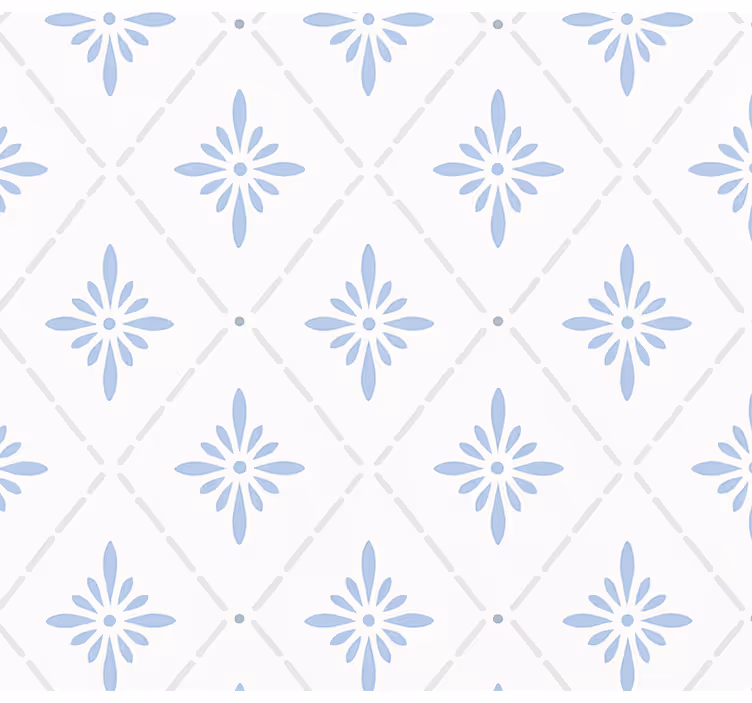 Roller blind for kitchen window blue diamond tiles - TenStickers