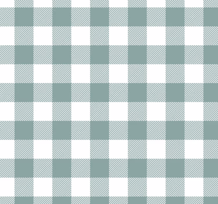 Green tartan roller blind for kitchen window - TenStickers