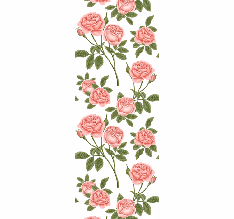 Flowerprint roses roller blind for kitchen window - TenStickers