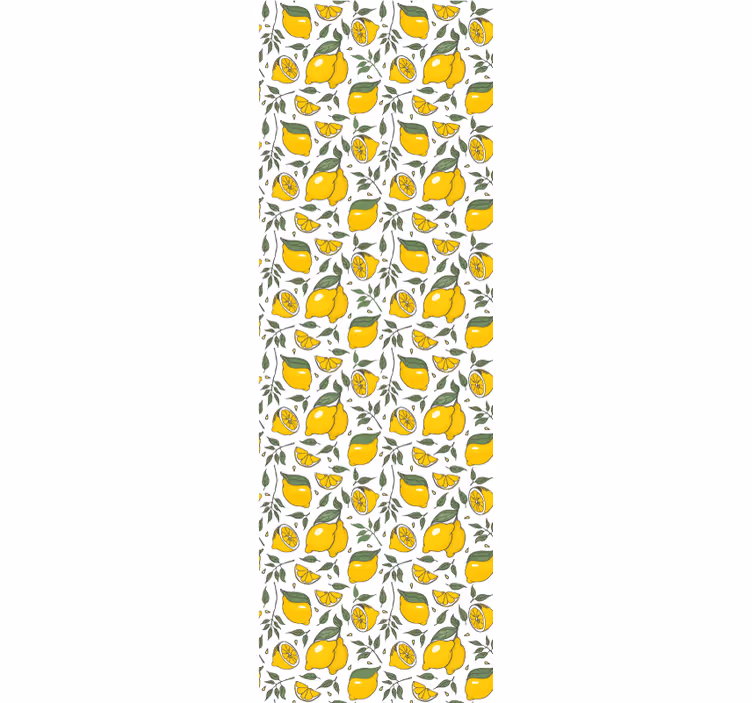 Lemons and cream flowers roller blind for kitchen window - TenStickers