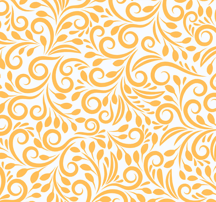 Polish flowers in yellow roller blind for kitchen window - TenStickers