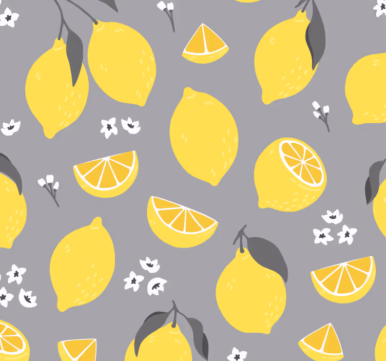 Tropical lemon roller blind for kitchen window - TenStickers