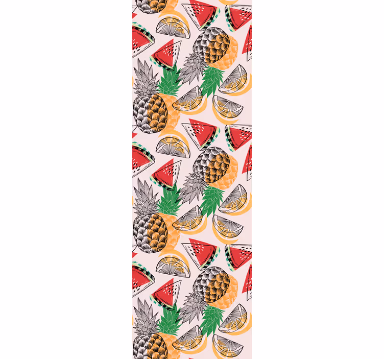 Roller blind for kitchen window summer print pineapple - TenStickers
