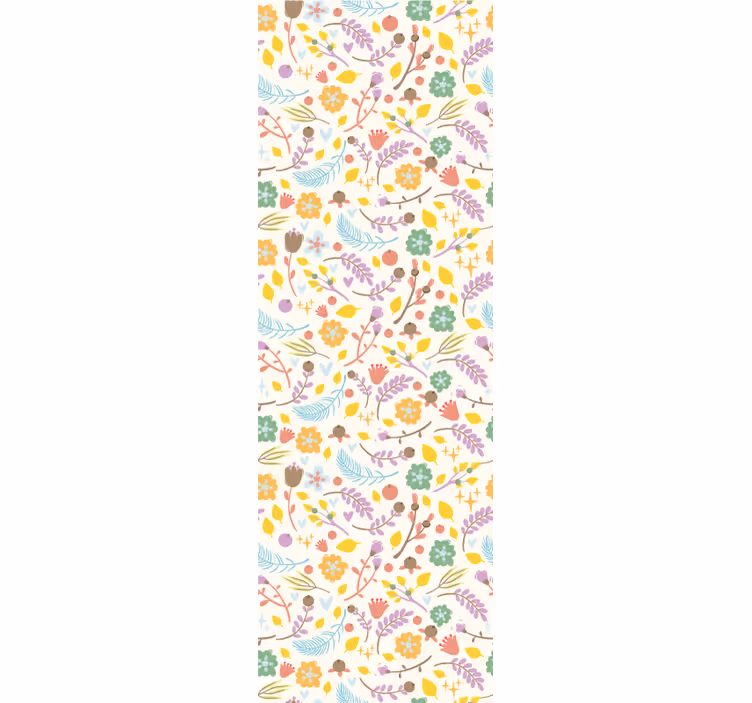 Roller blind for kitchen window with polish floral design - TenStickers